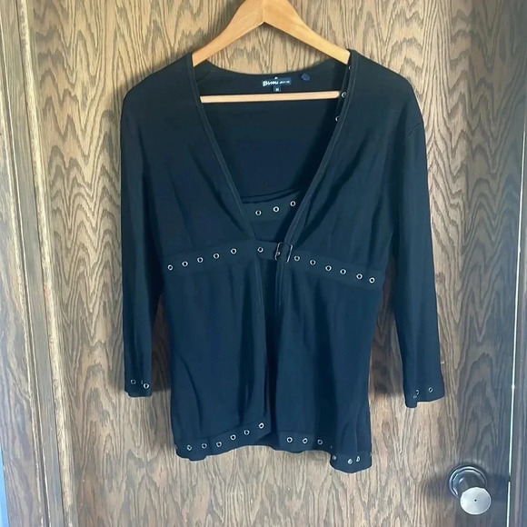 Black‎ Cardigan & Tank Set M - Picture 1 of 8